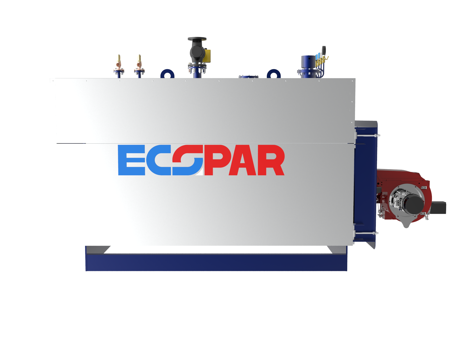 Промышленный паровой котел ECO-PAR 1750 кг/ч, 0,8 МПа (2 хода / двухходовой)